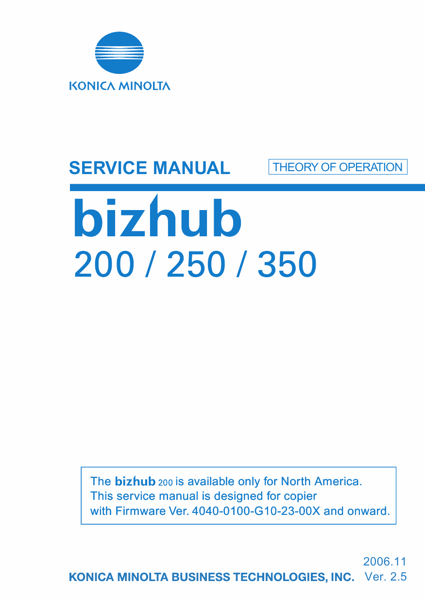Konica-Minolta bizhub 200 250 350 THEORY-OPERATION Service Manual-1